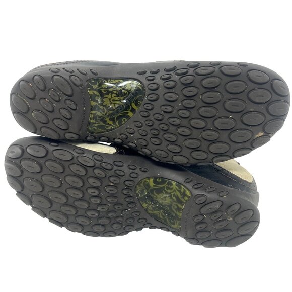 Merrell Womens Plaza Bandeau Mary Jane Shoes Suede‎ Leather Dark Taupe Size 8.5 - Picture 7 of 10